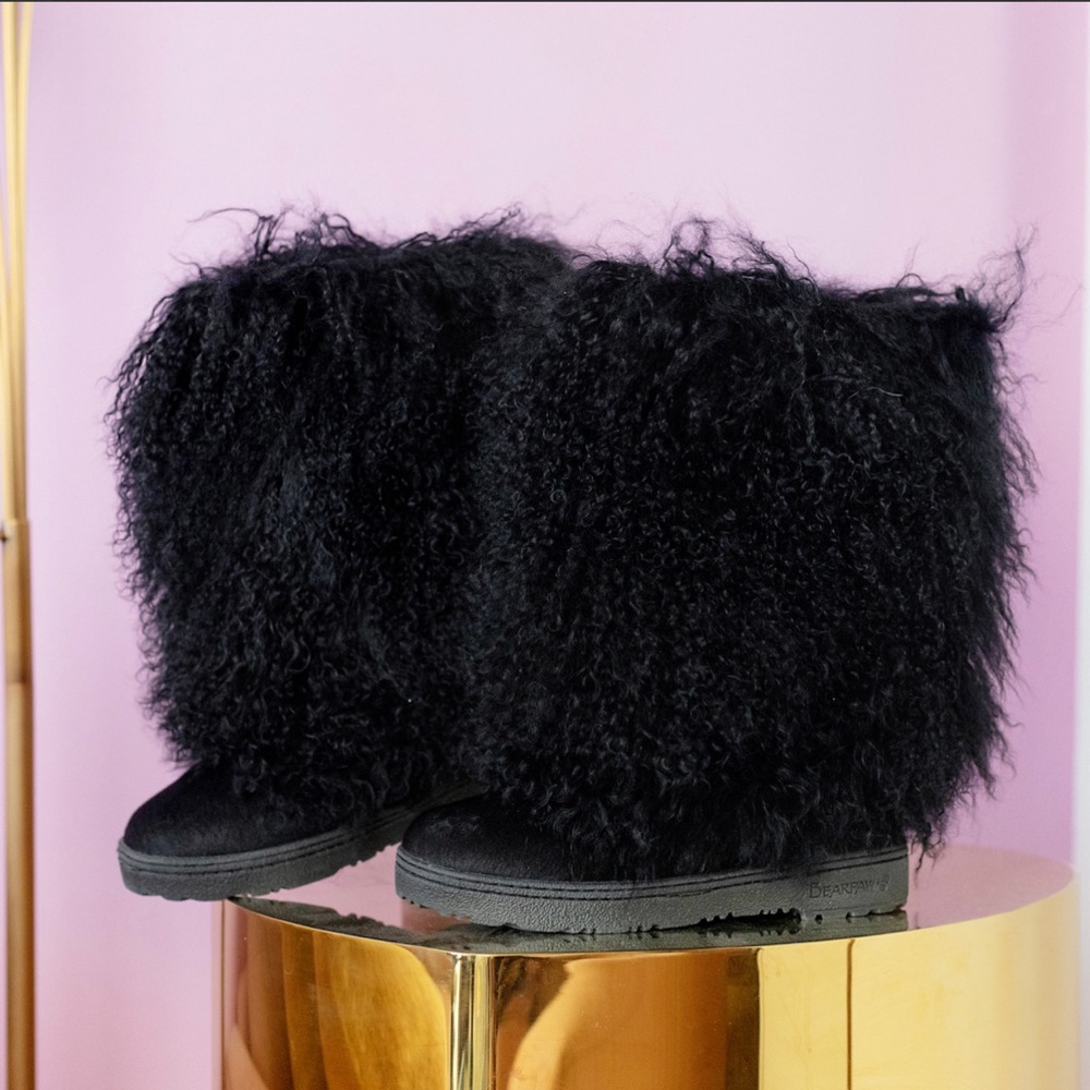 BearPaw Boots Please Note: This product is made with real natural fur.